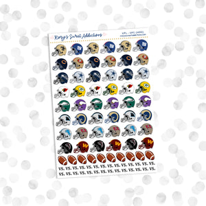 Football Helmet Stickers  {Please Read Description}