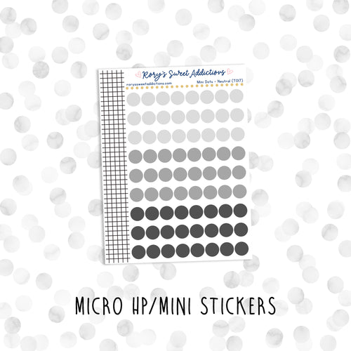 Mini Dots - Neutrals // Micro HP - Mini Stickers