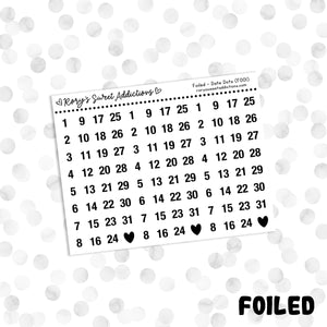 Date Dots //  Foiled