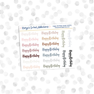 Happy Birthday Script  //  Neutral