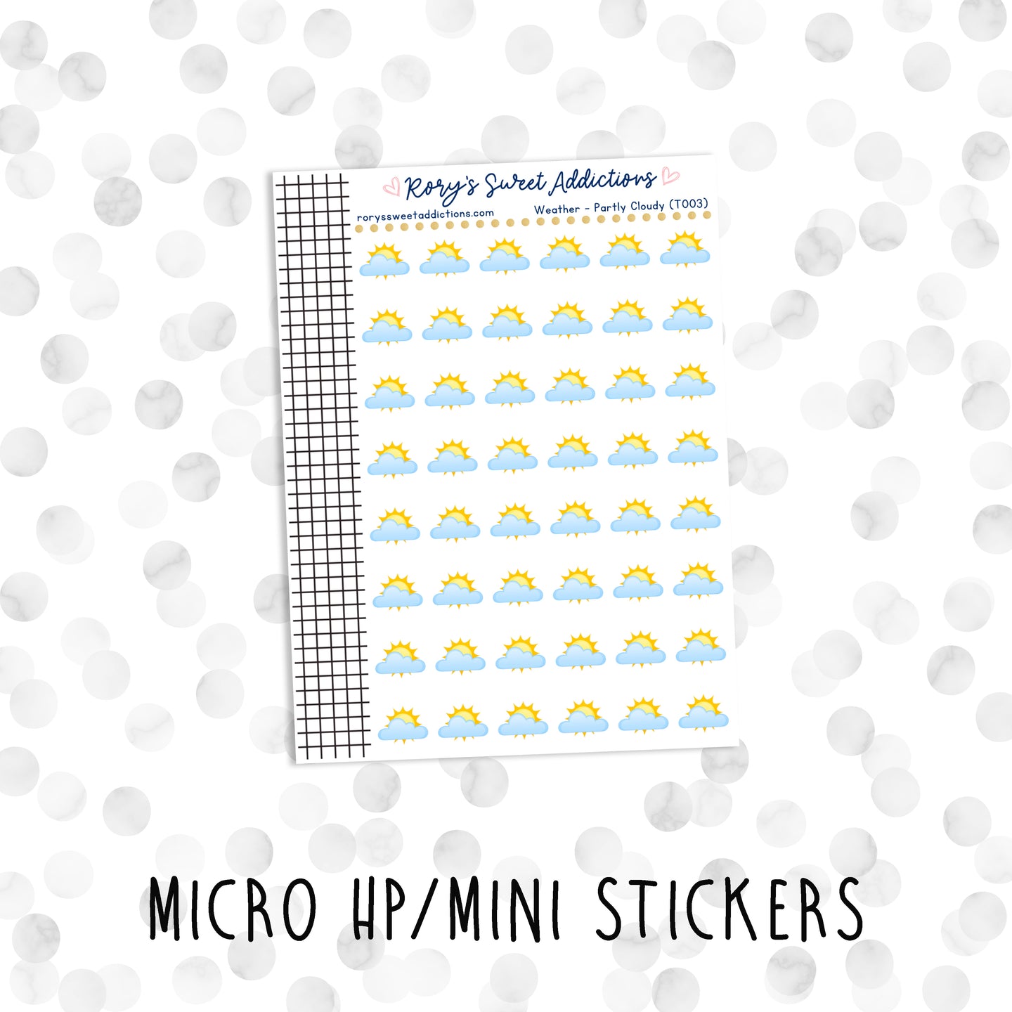 Weather - Partly Cloudy // Micro HP - Mini Stickers