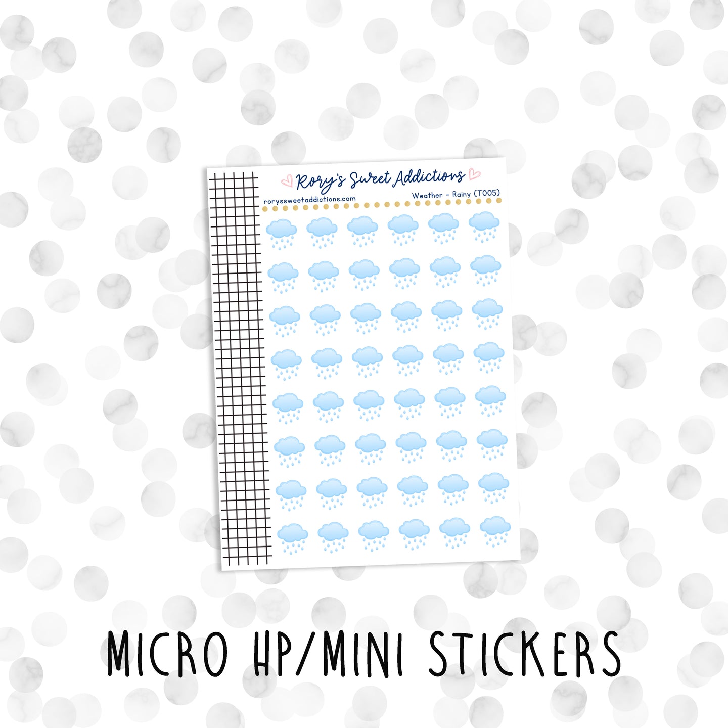 Weather - Rainy // Micro HP - Mini Stickers
