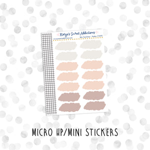 Mini Swatches - Nudes // Micro HP - Mini Stickers