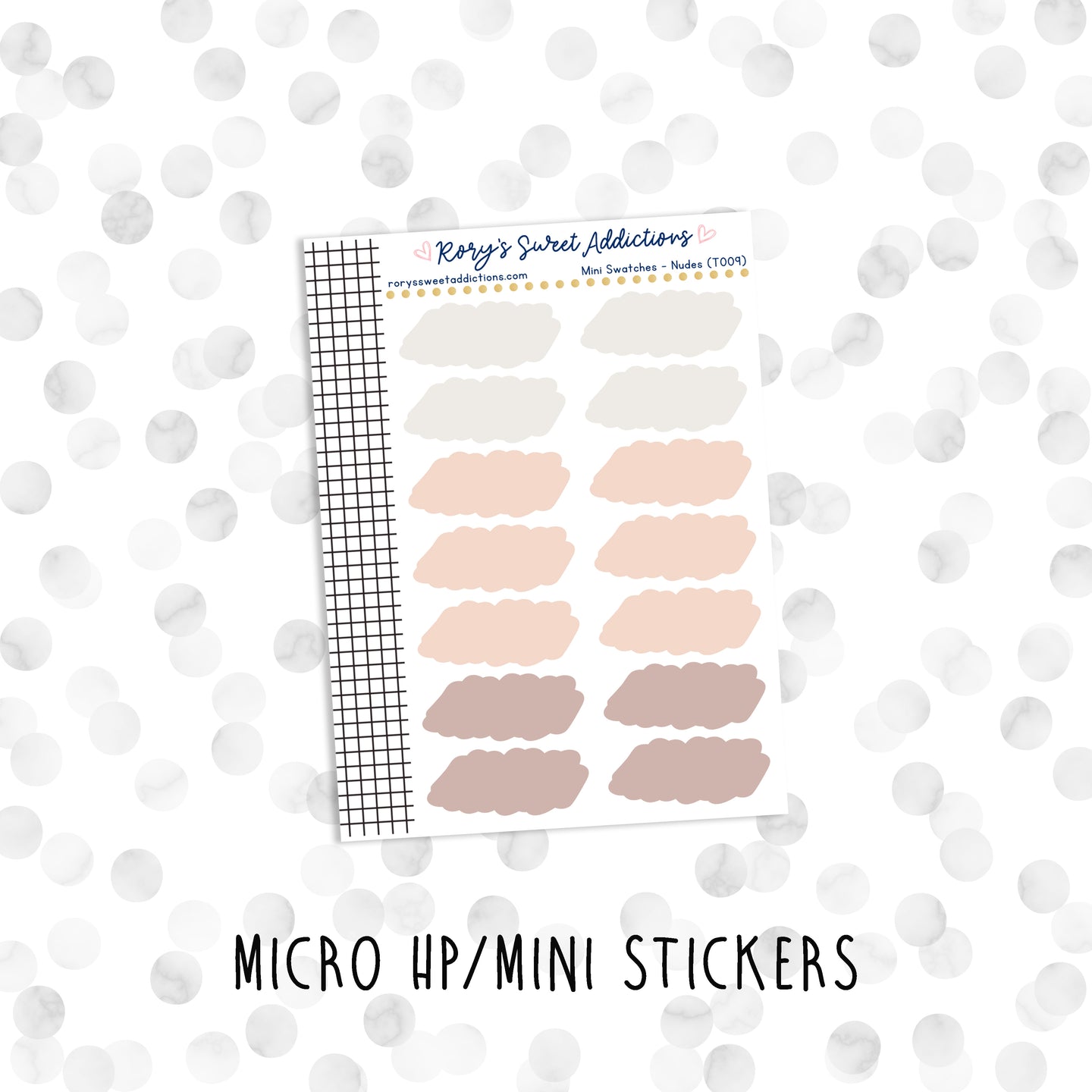 Mini Swatches - Nudes // Micro HP - Mini Stickers