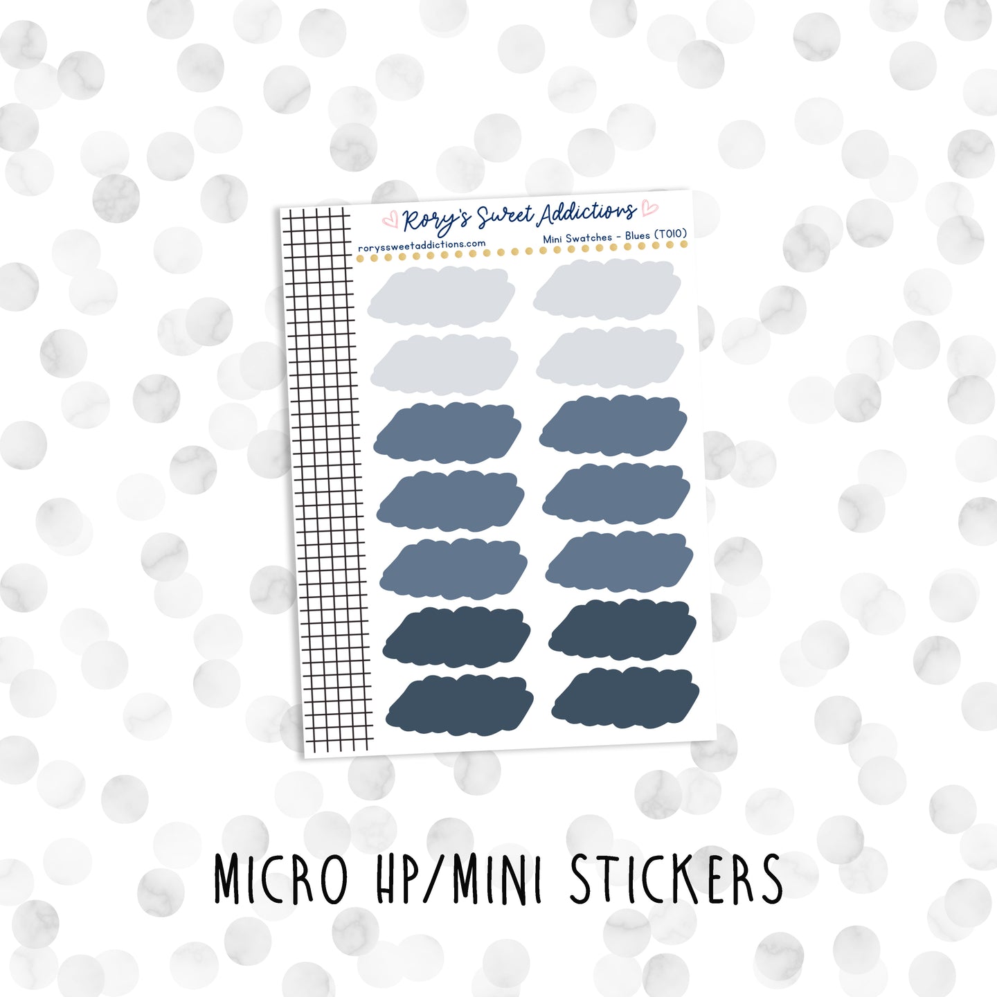 Mini Swatches - Blues // Micro HP - Mini Stickers
