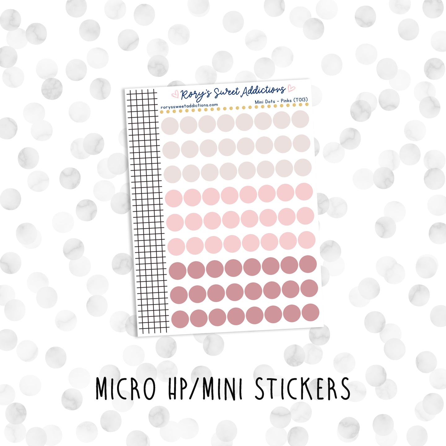Mini Dots - Pinks // Micro HP - Mini Stickers
