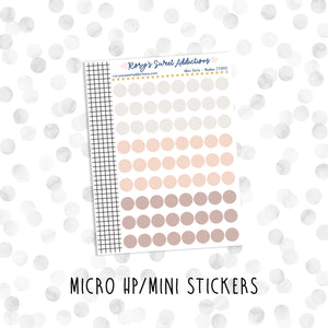 Mini Dots - Nudes // Micro HP - Mini Stickers