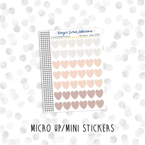 Mini Hearts - Nudes // Micro HP - Mini Stickers